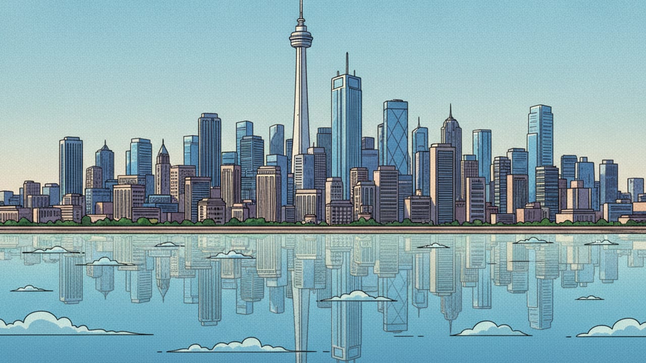 Cel-shaded illustration of Trois-Rivières