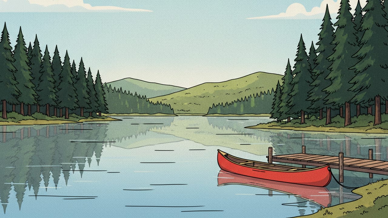 Cel-shaded illustration of Sainte-Agathe-des-Monts