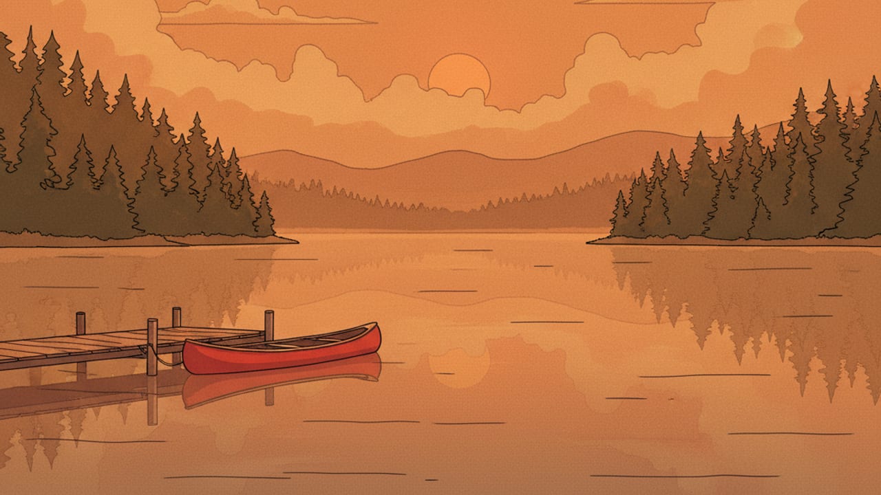 Cel-shaded illustration of Penticton