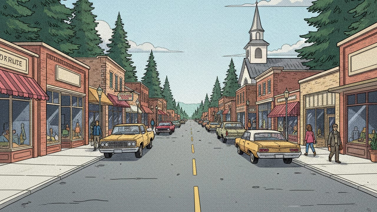 Cel-shaded illustration of Hebbronville