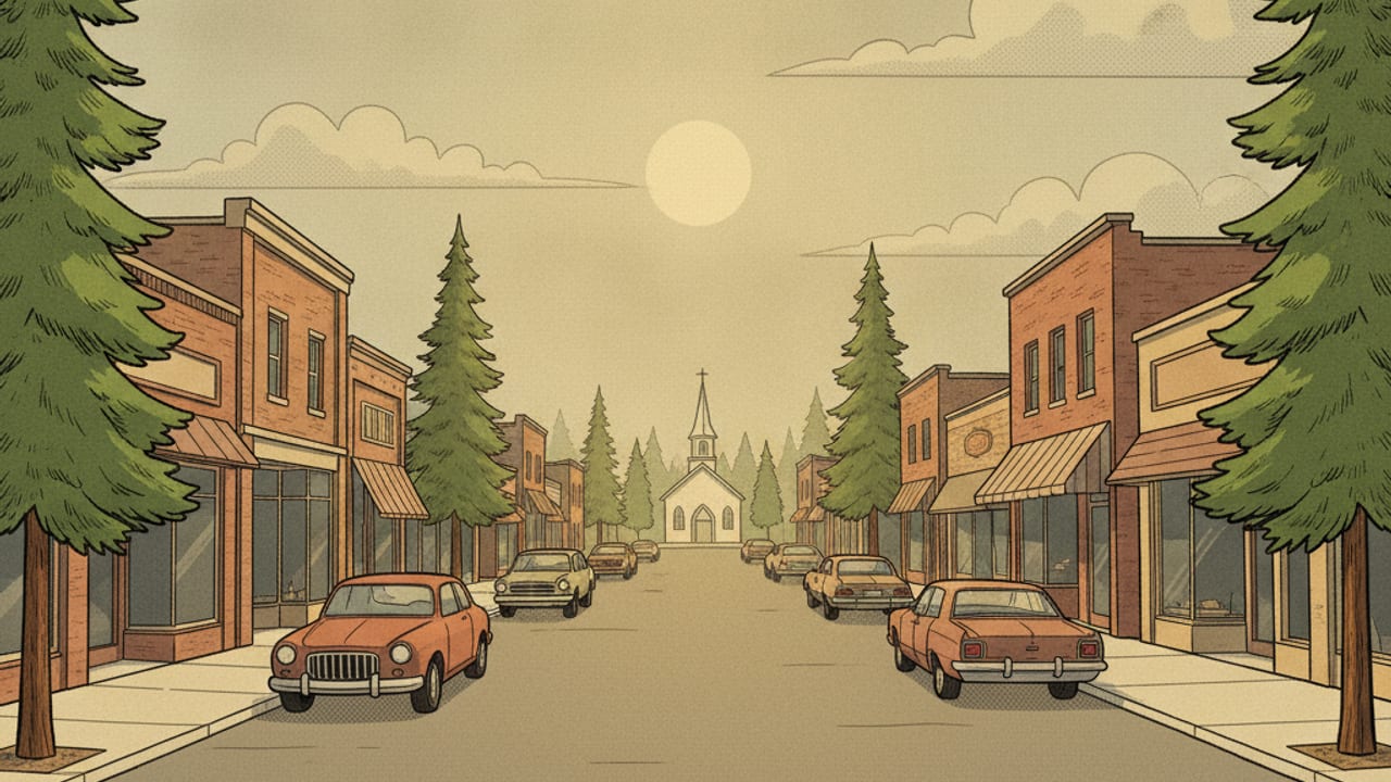 Cel-shaded illustration of Knowlton